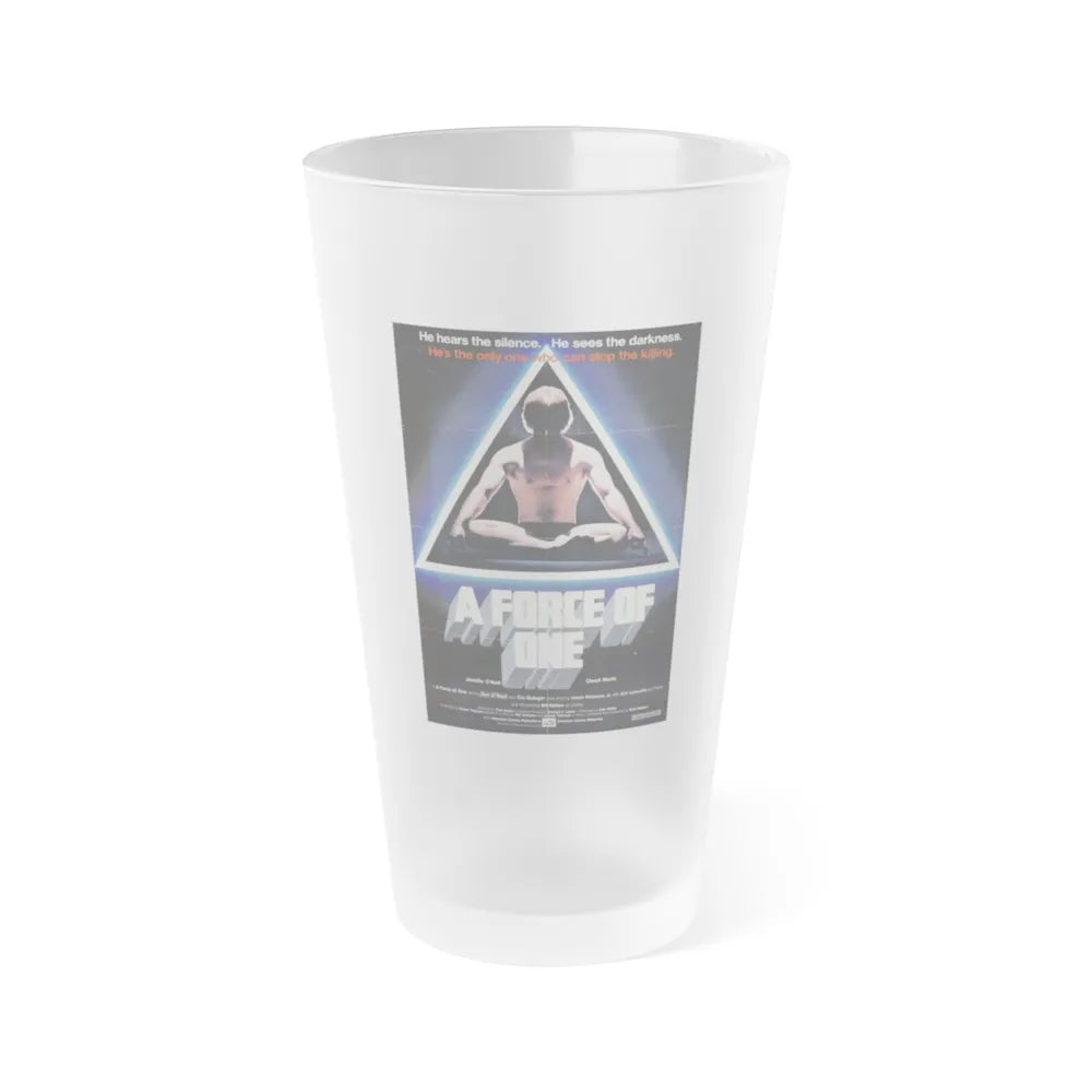 A FORCE OF ONE 1979 Movie Poster - Frosted Pint Glass 16oz-16oz-Frosted-Go Mug Yourself