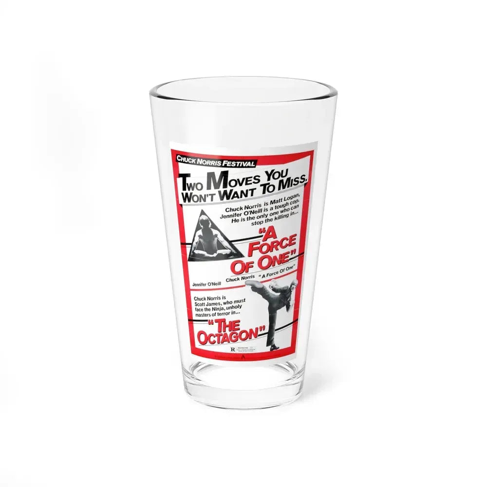 A FORCE OF ONE + THE OCTAGON 1979 Movie Poster - Pint Glass 16oz 16oz - Go Mug Yourself