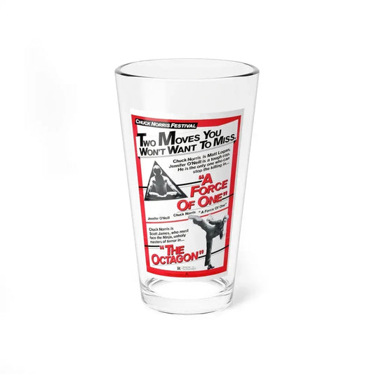 A FORCE OF ONE + THE OCTAGON 1979 Movie Poster - Pint Glass 16oz 16oz - Go Mug Yourself