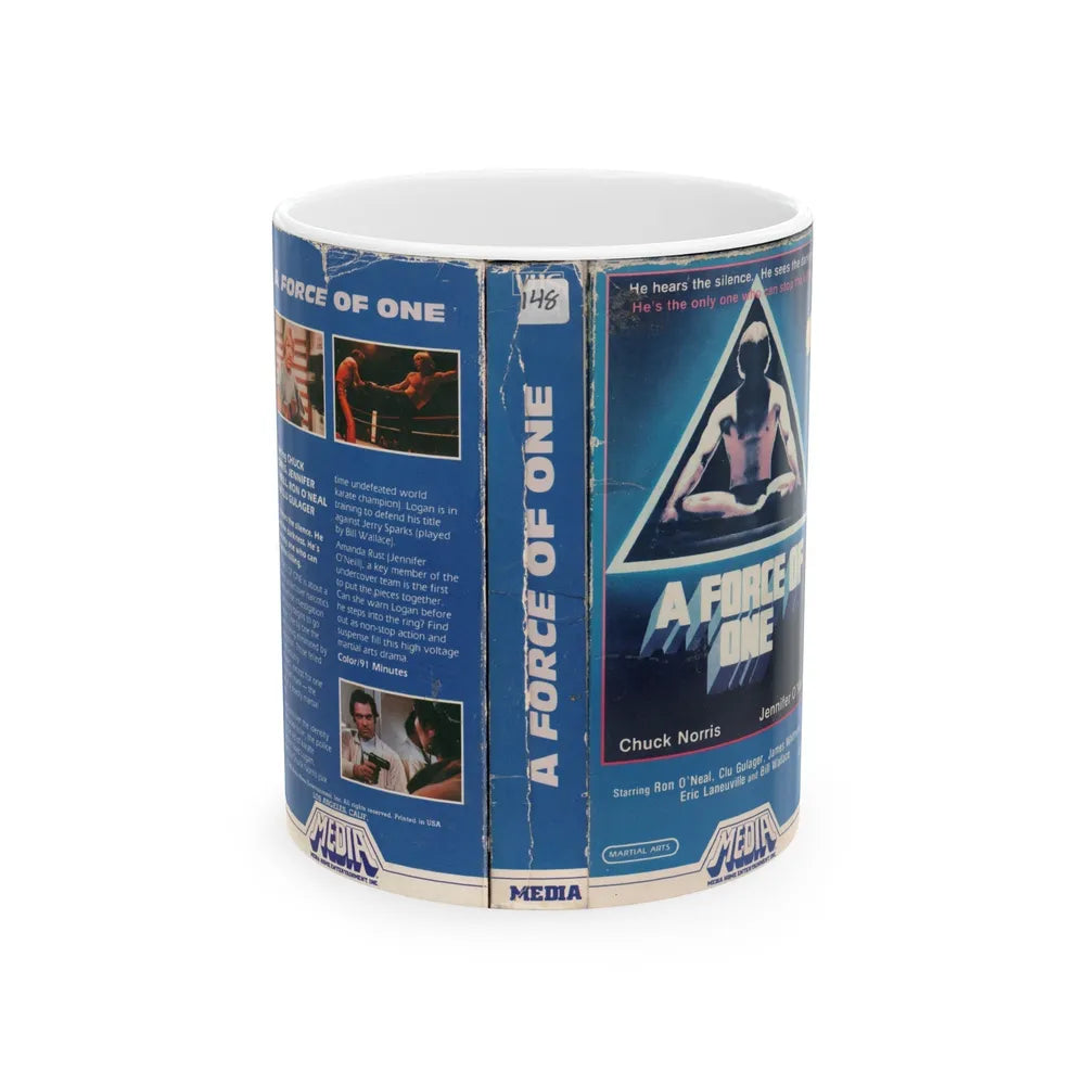 A FORCE OF ONE (VHS COVER) - White Coffee Mug-11oz-Go Mug Yourself