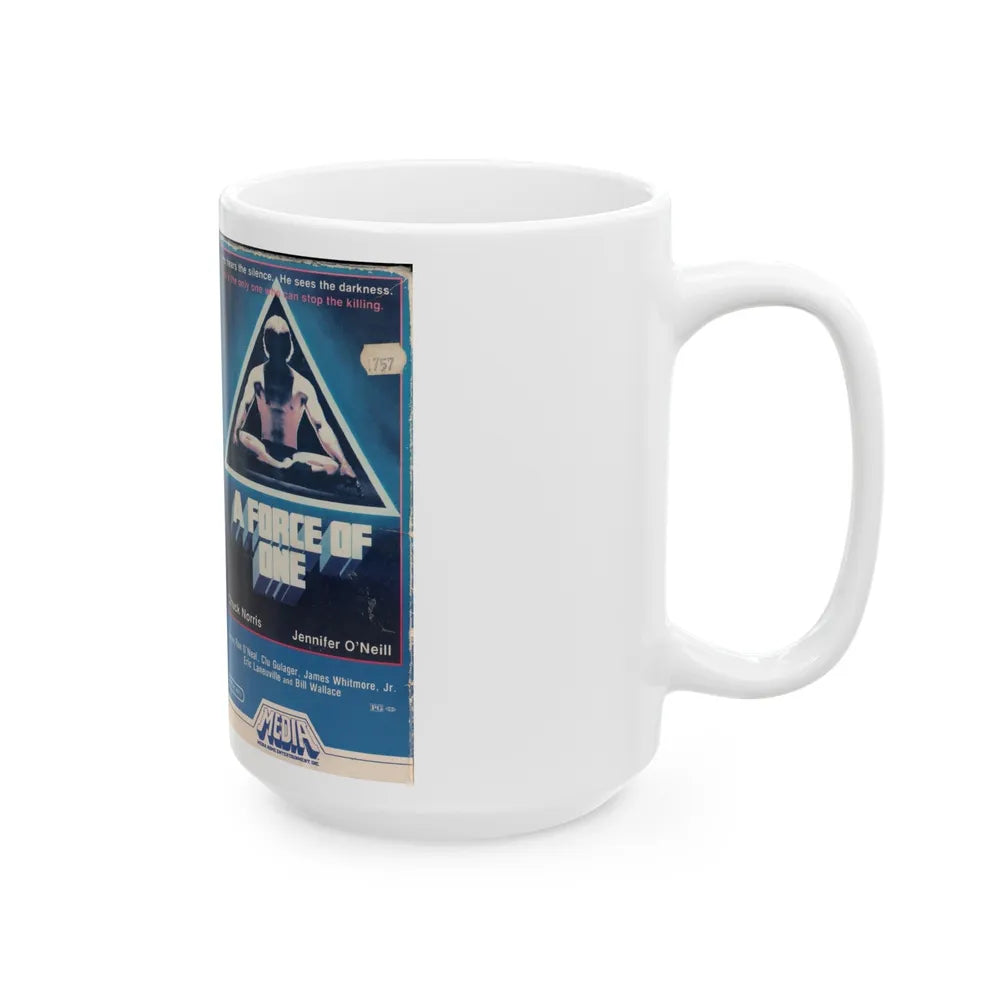 A FORCE OF ONE (VHS COVER) - White Coffee Mug-Go Mug Yourself