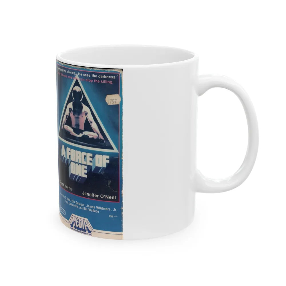 A FORCE OF ONE (VHS COVER) - White Coffee Mug-Go Mug Yourself