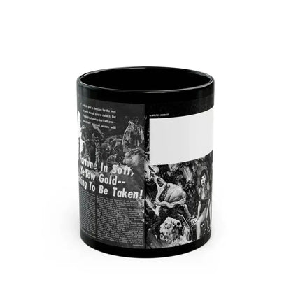 A Fortune In Soft, Yellow Gold -- Waiting To Be Taken, Real Men, September 1970 - Black Coffee Mug 11oz - Go Mug Yourself