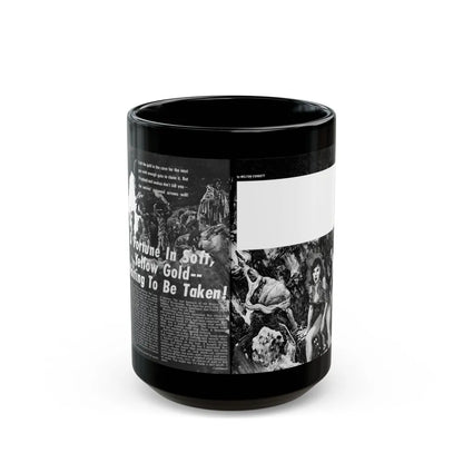 A Fortune In Soft, Yellow Gold - Waiting To Be Taken, Real Men, September 1970 - Black Coffee Mug-15oz-Go Mug Yourself