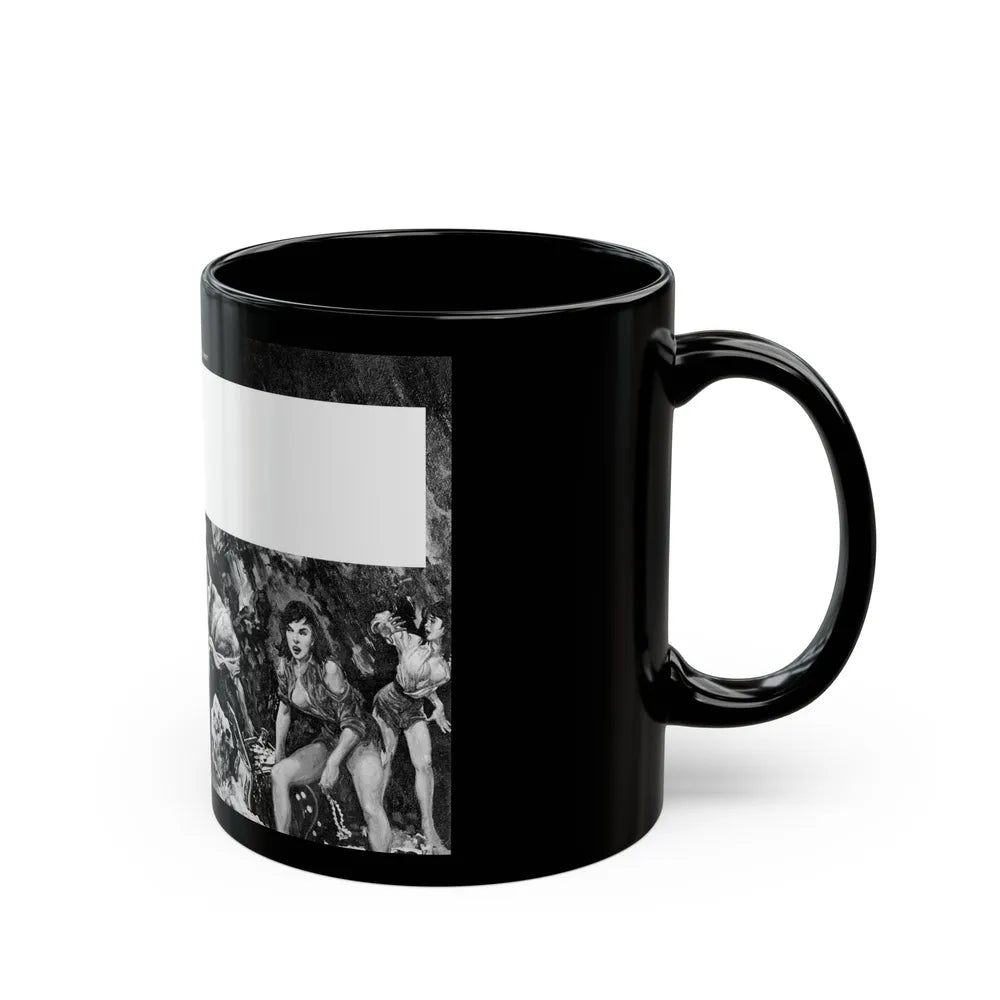 A Fortune In Soft, Yellow Gold - Waiting To Be Taken, Real Men, September 1970 - Black Coffee Mug-Go Mug Yourself