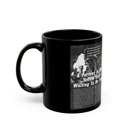 A Fortune In Soft, Yellow Gold -- Waiting To Be Taken, Real Men, September 1970 - Black Coffee Mug - Go Mug Yourself