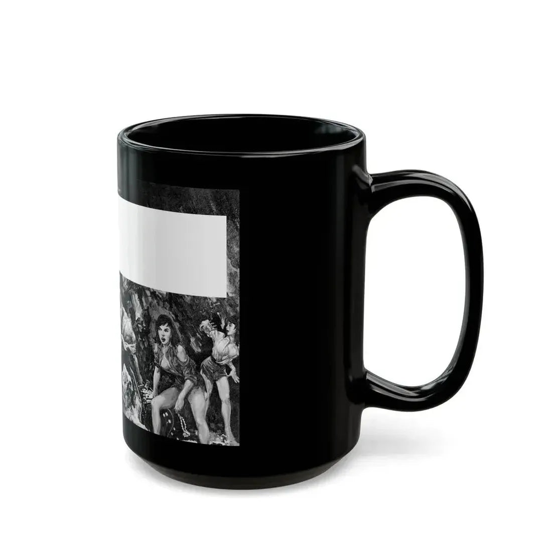 A Fortune In Soft, Yellow Gold -- Waiting To Be Taken, Real Men, September 1970 - Black Coffee Mug - Go Mug Yourself