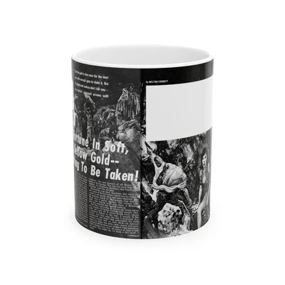 A Fortune In Soft, Yellow Gold - Waiting To Be Taken, Real Men, September 1970 - White Coffee Mug-11oz-Go Mug Yourself