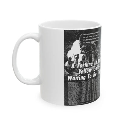 A Fortune In Soft, Yellow Gold - Waiting To Be Taken, Real Men, September 1970 - White Coffee Mug-Go Mug Yourself