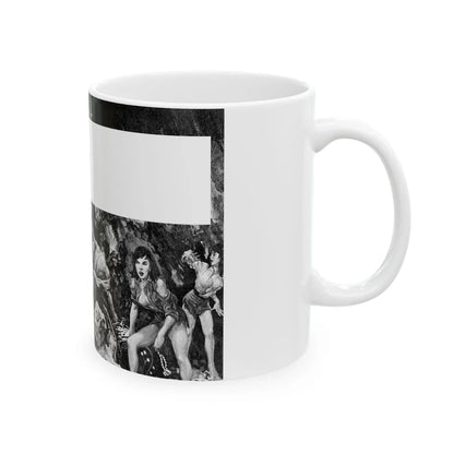 A Fortune In Soft, Yellow Gold - Waiting To Be Taken, Real Men, September 1970 - White Coffee Mug-Go Mug Yourself