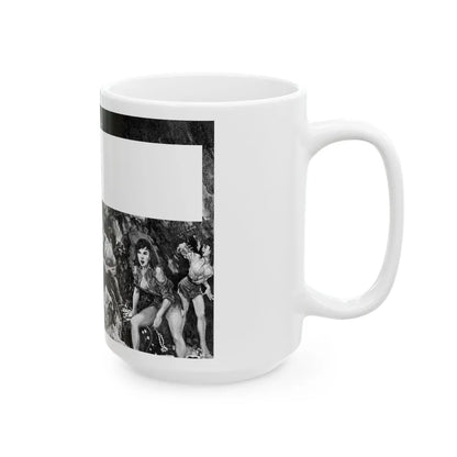 A Fortune In Soft, Yellow Gold - Waiting To Be Taken, Real Men, September 1970 - White Coffee Mug-Go Mug Yourself