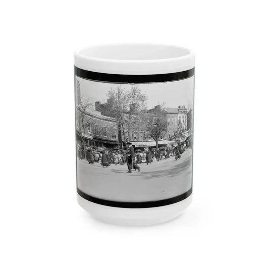 A Full Brass Band Composed Of Women, Heading One Of The Posts From The Dept. Of Pa. (U.S. Civil War) White Coffee Mug 15oz - Go Mug Yourself