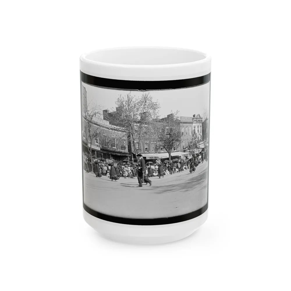 A Full Brass Band Composed Of Women, Heading One Of The Posts From The Dept. Of Pa. (U.S. Civil War) White Coffee Mug-15oz-Go Mug Yourself