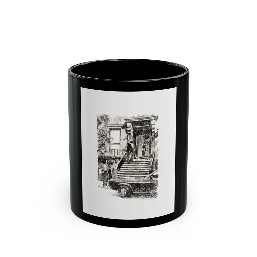 A Game Men Play Illustration - Black Coffee Mug-11oz-Go Mug Yourself