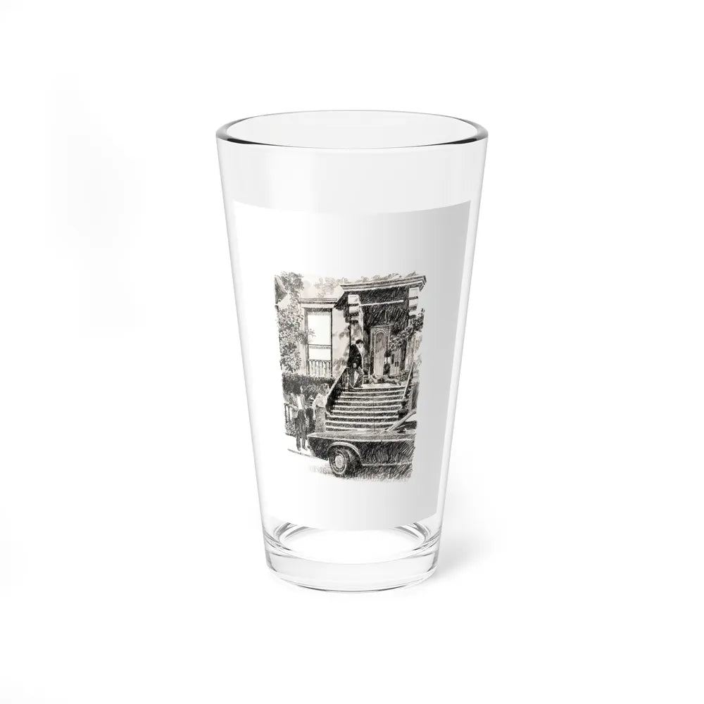 A Game Men Play Illustration (Magazine Illustration) Pint Glass 16oz-16oz-Go Mug Yourself