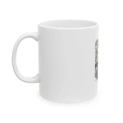 A Game Men Play Illustration - White Coffee Mug - Go Mug Yourself