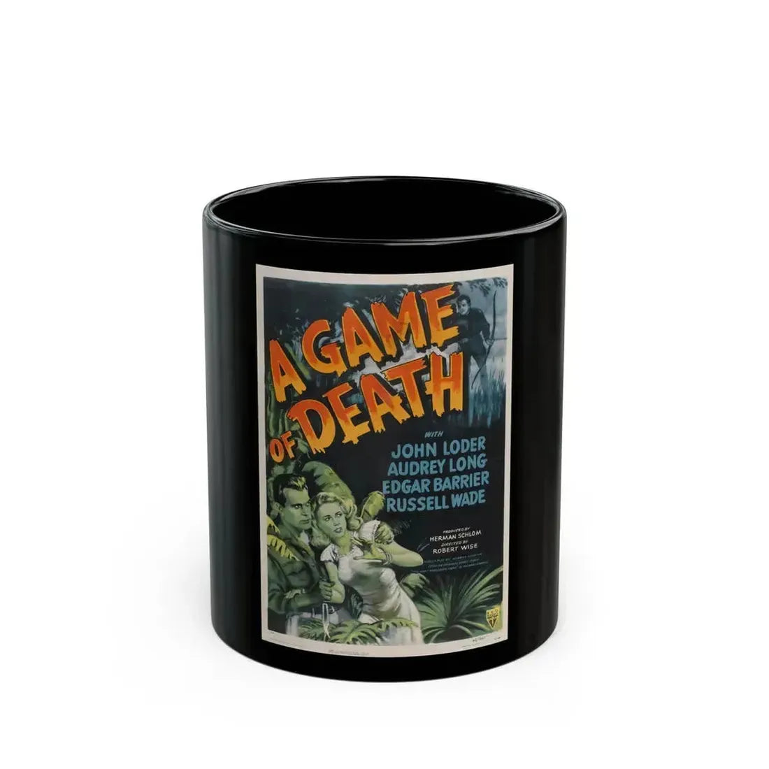 A GAME OF DEATH 1945 Movie Poster - Black Coffee Mug 11oz - Go Mug Yourself