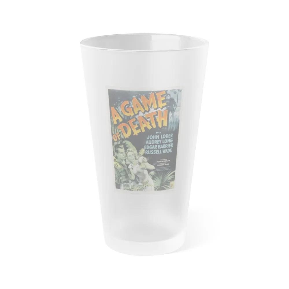 A GAME OF DEATH 1945 Movie Poster - Frosted Pint Glass 16oz-16oz-Frosted-Go Mug Yourself