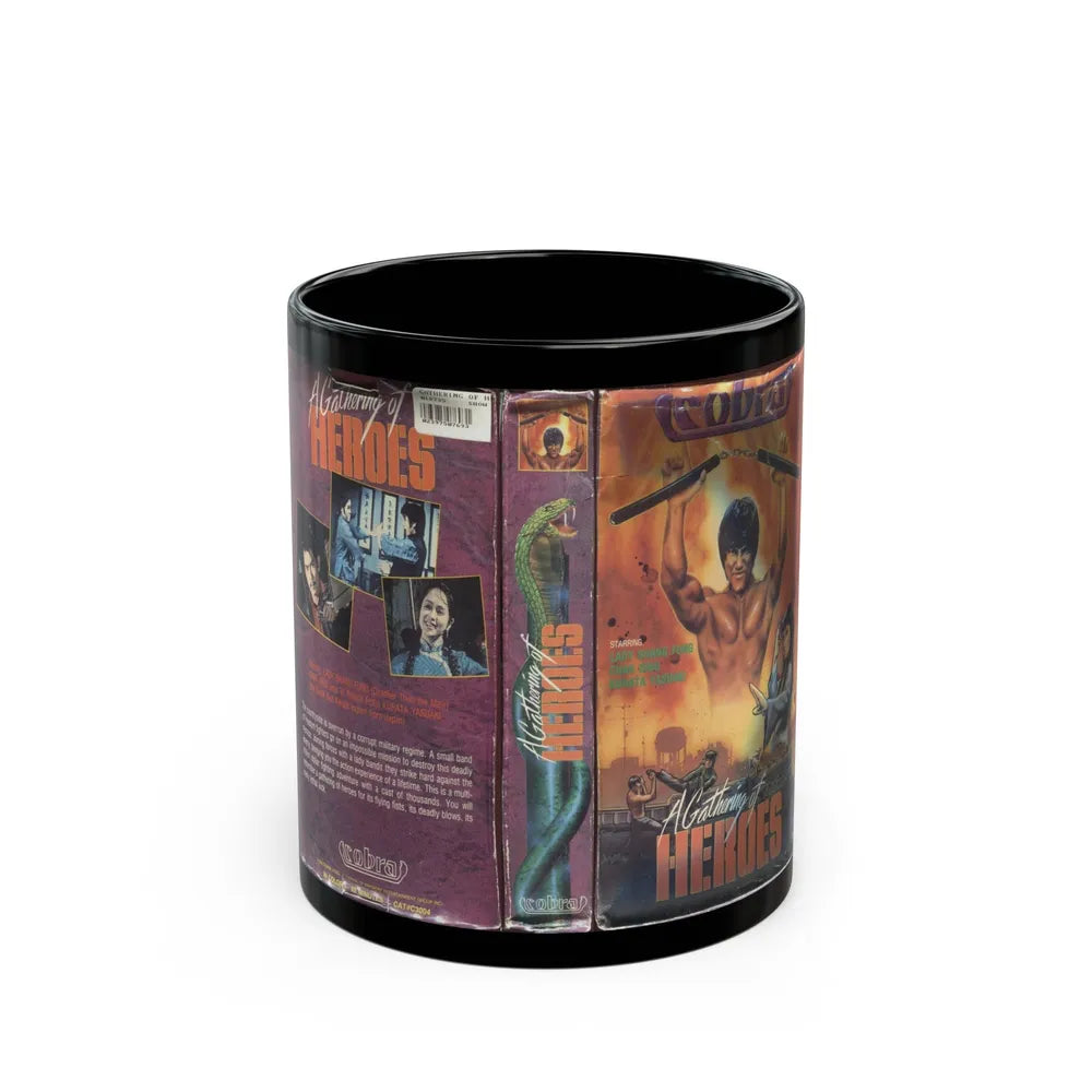 A GATHERING OF HEROES (VHS COVER) - Black Coffee Mug-11oz-Go Mug Yourself