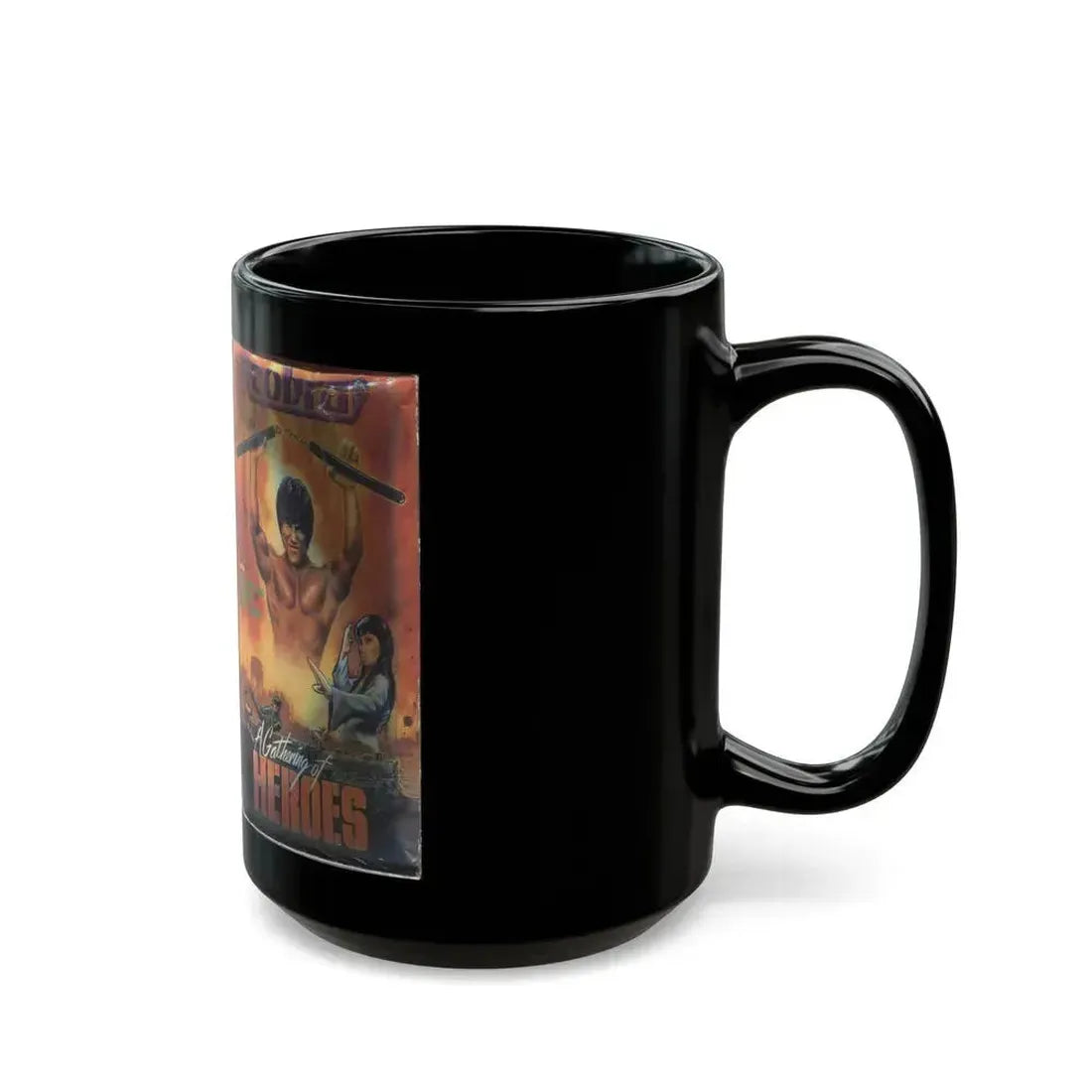 A GATHERING OF HEROES (VHS COVER) - Black Coffee Mug - Go Mug Yourself