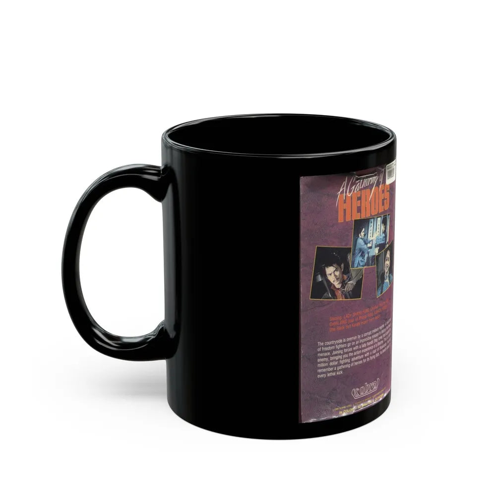 A GATHERING OF HEROES (VHS COVER) - Black Coffee Mug-Go Mug Yourself