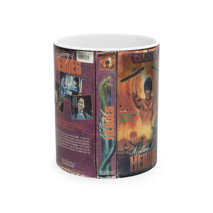 A GATHERING OF HEROES (VHS COVER) - White Coffee Mug-11oz-Go Mug Yourself