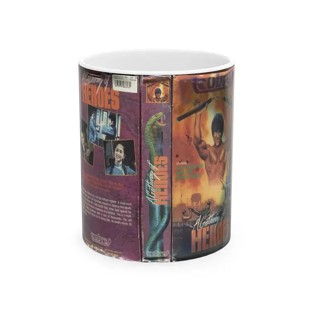 A GATHERING OF HEROES (VHS COVER) - White Coffee Mug 11oz - Go Mug Yourself