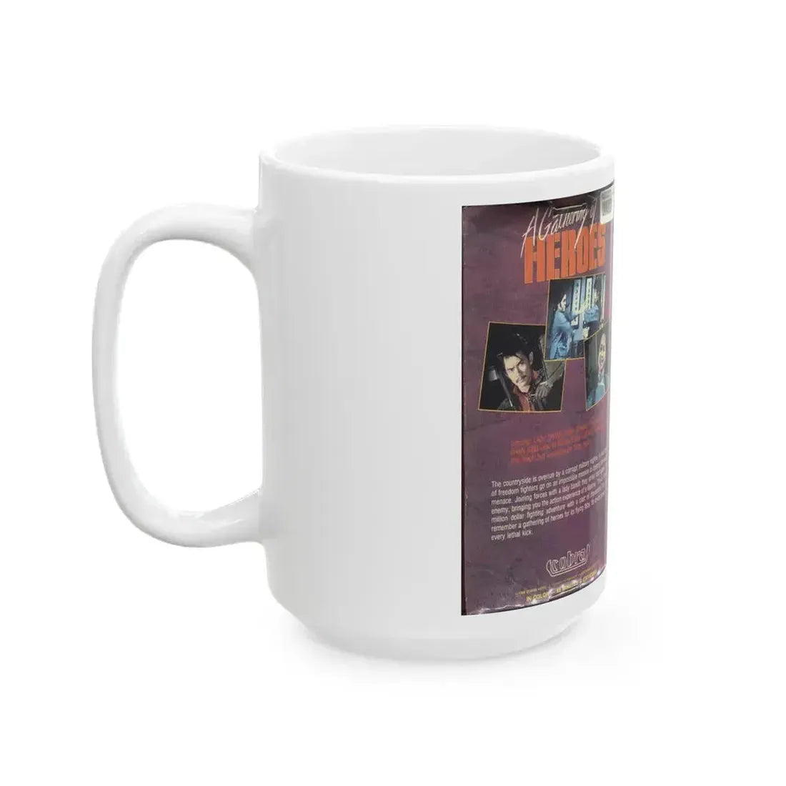 A GATHERING OF HEROES (VHS COVER) - White Coffee Mug - Go Mug Yourself