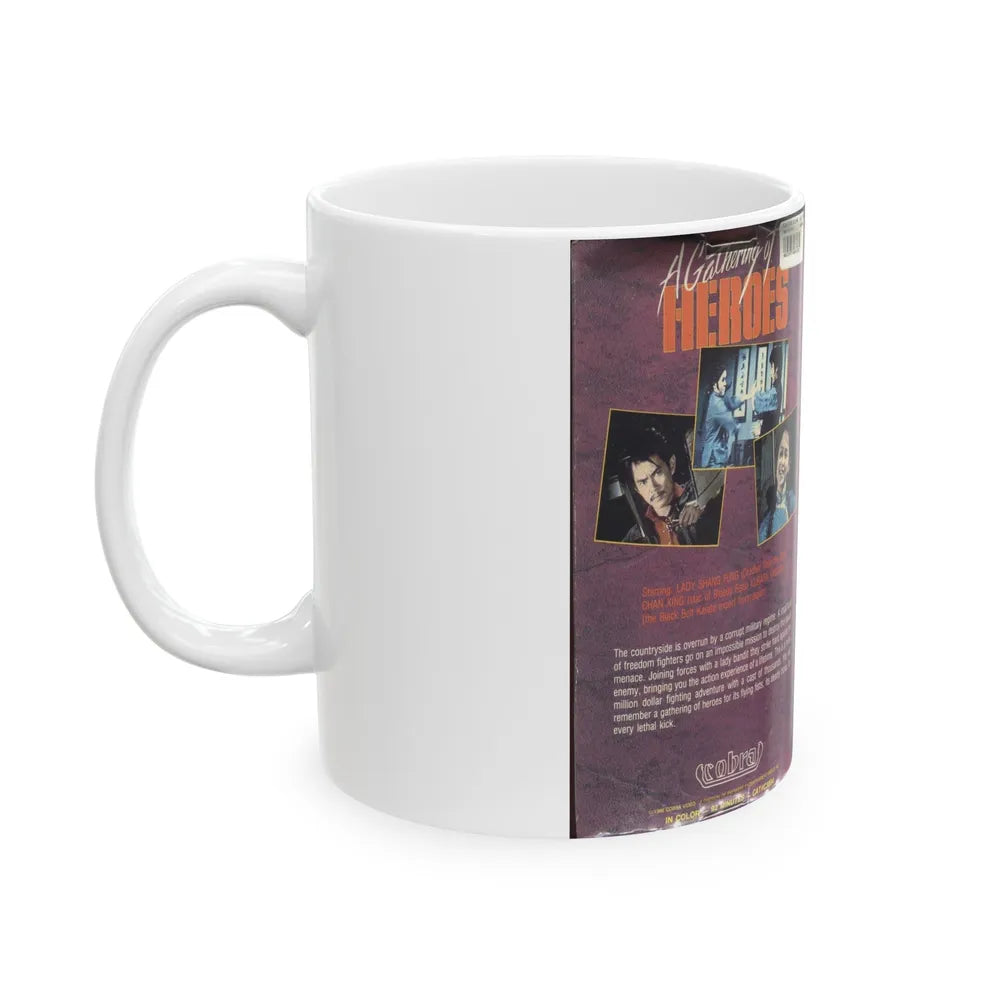 A GATHERING OF HEROES (VHS COVER) - White Coffee Mug-Go Mug Yourself