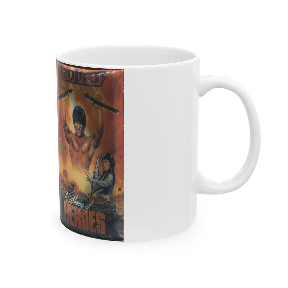 A GATHERING OF HEROES (VHS COVER) - White Coffee Mug-Go Mug Yourself