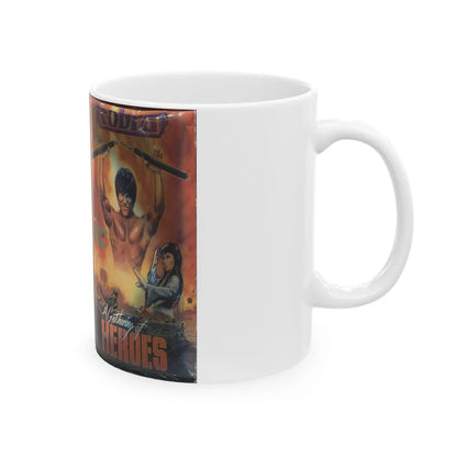 A GATHERING OF HEROES (VHS COVER) - White Coffee Mug-Go Mug Yourself