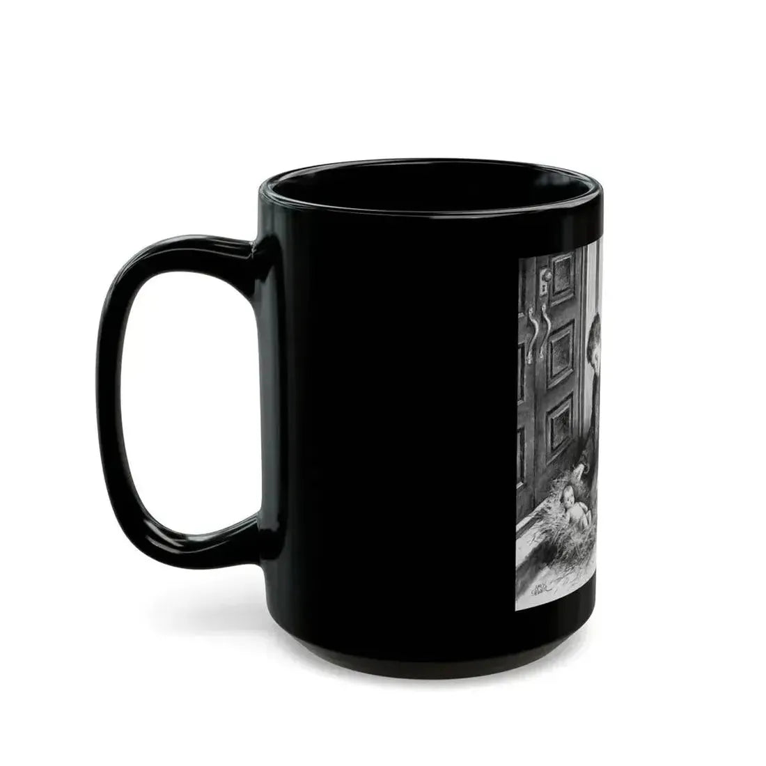 A Gift for Mark, magazine story illustration - Black Coffee Mug - Go Mug Yourself