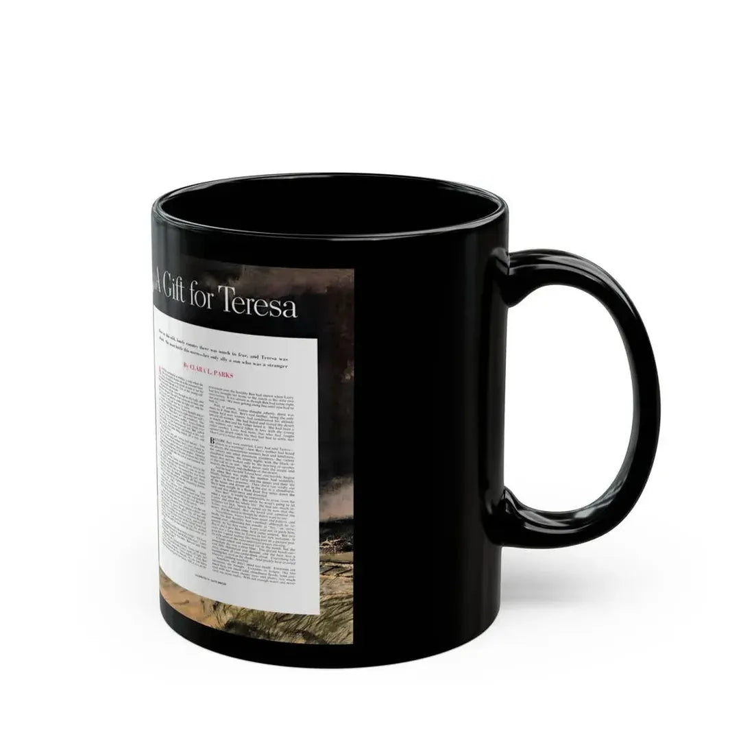 A Gift for Teresa, Collier's, September 13, 1952 - Black Coffee Mug - Go Mug Yourself