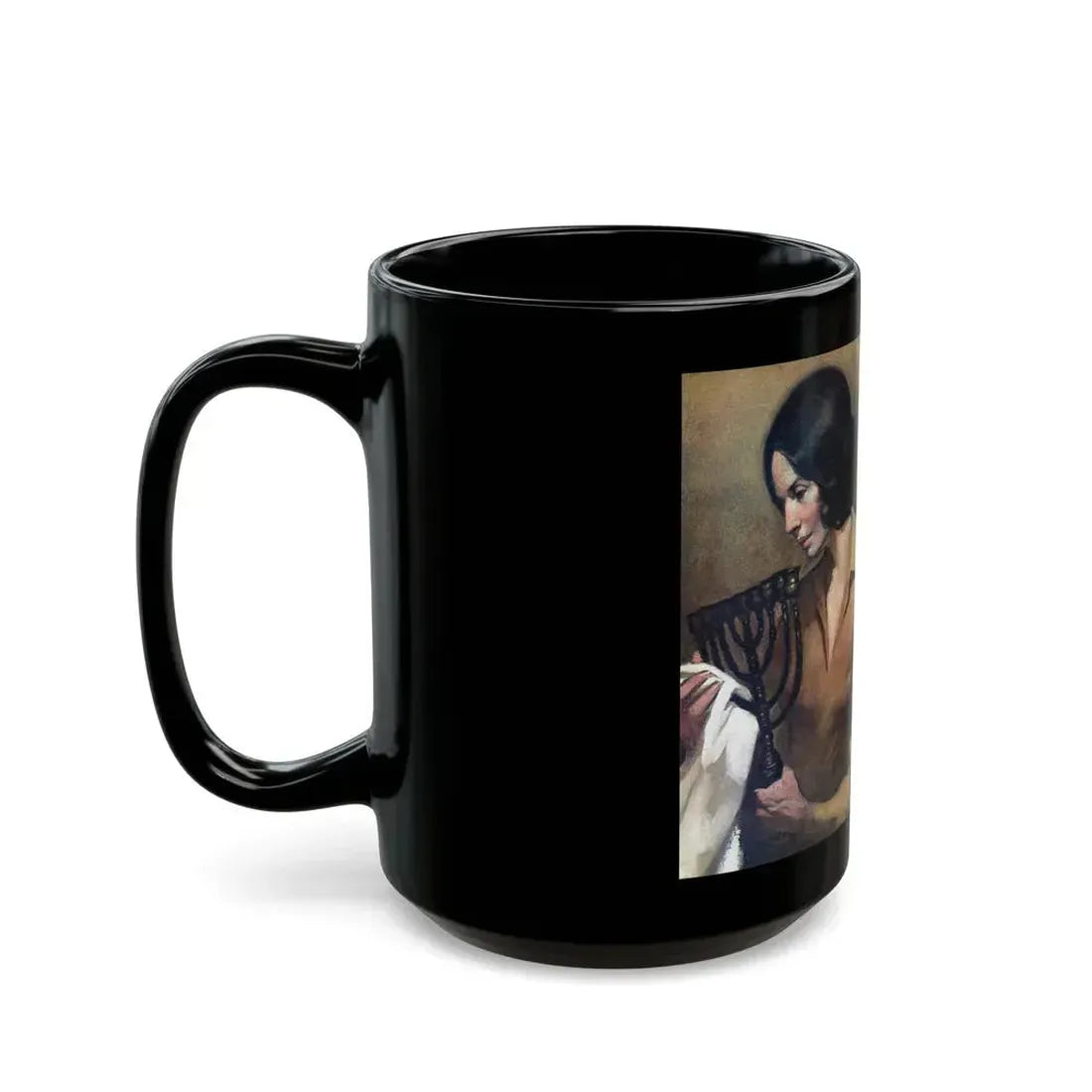 A Gift of Light, McCalls magazine, December 1975 - Black Coffee Mug - Go Mug Yourself