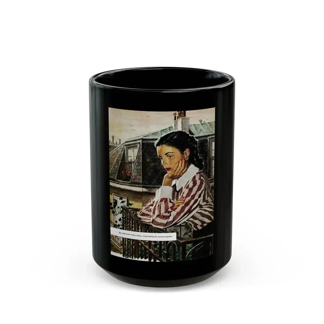 A Girl I Knew, Good Housekeeping, February 1948 - Black Coffee Mug 15oz - Go Mug Yourself