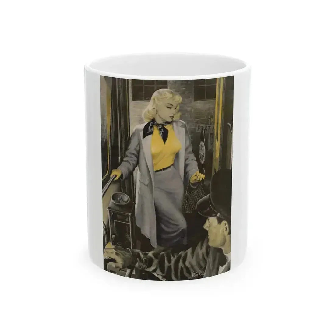 A Girl Like That, Argosy Magazine, August 1950 - White Coffee Mug 11oz - Go Mug Yourself