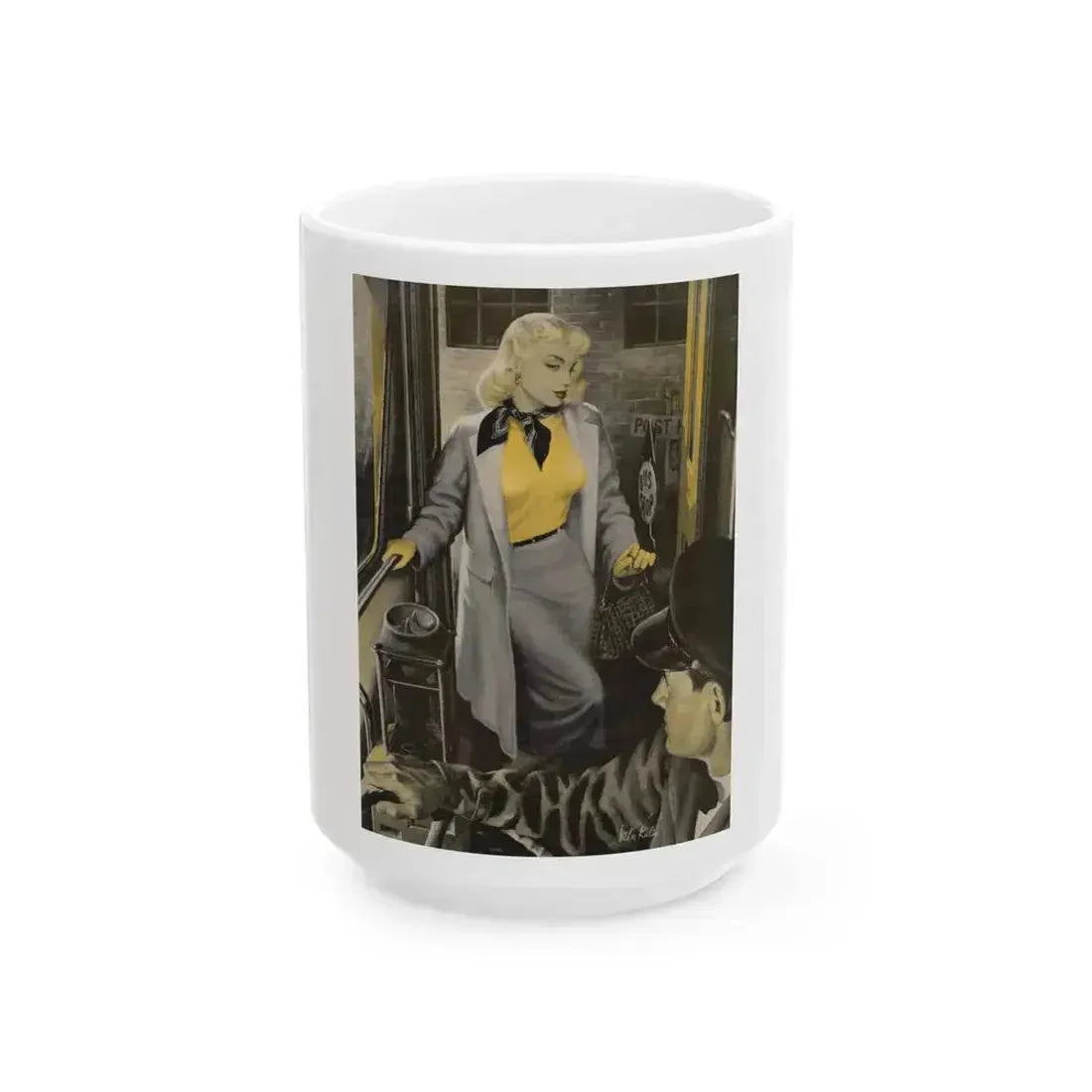 A Girl Like That, Argosy Magazine, August 1950 - White Coffee Mug 15oz - Go Mug Yourself