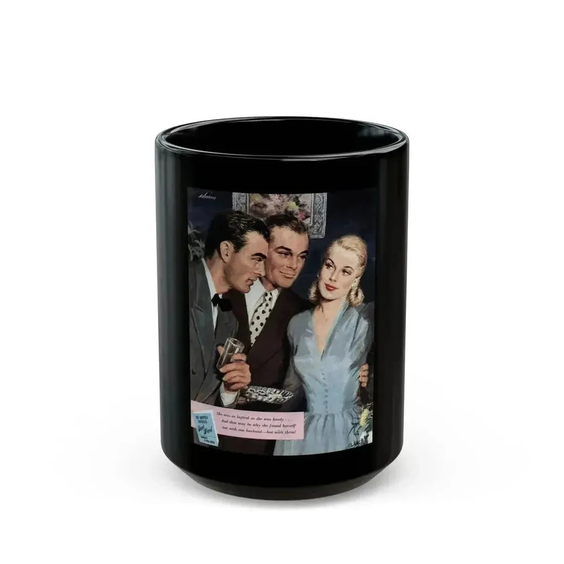 A Girl Named Joy (1), The American Magazine Illustration, April 1948 - Black Coffee Mug 15oz - Go Mug Yourself