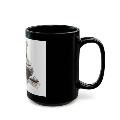 A Girl Named Joy (2), The American Magazine Illustration, April 1948 - Black Coffee Mug - Go Mug Yourself
