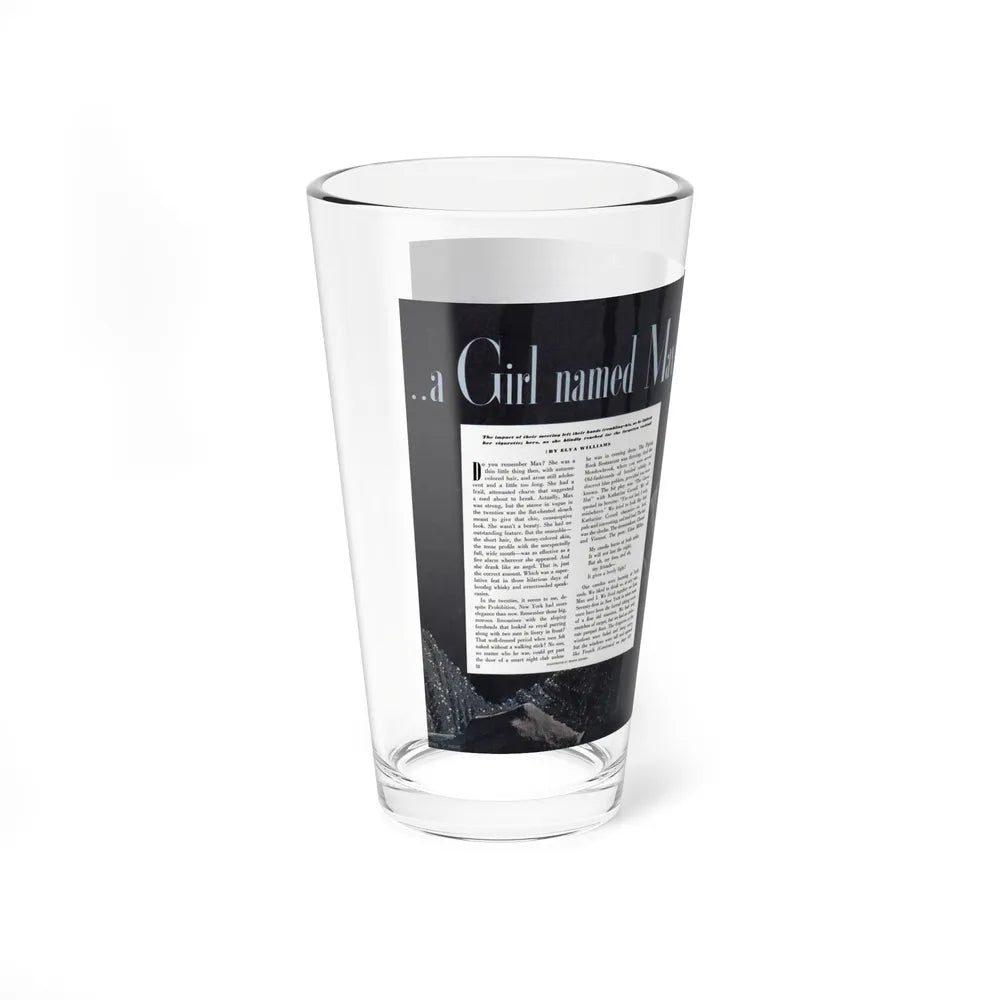 A Girl Named Max, Cosmopolitan, October 1950 (Magazine Illustration) Pint Glass 16oz-Go Mug Yourself