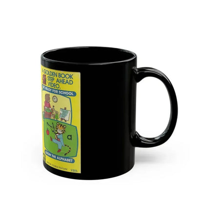 A GOLDEN BOOK STEP AHEAD VIDEO KNOW THE ALPHABET (VHS COVER) - Black Coffee Mug - Go Mug Yourself