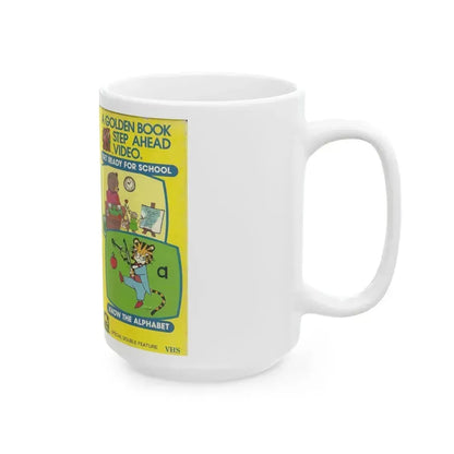 A GOLDEN BOOK STEP AHEAD VIDEO KNOW THE ALPHABET (VHS COVER) - White Coffee Mug - Go Mug Yourself