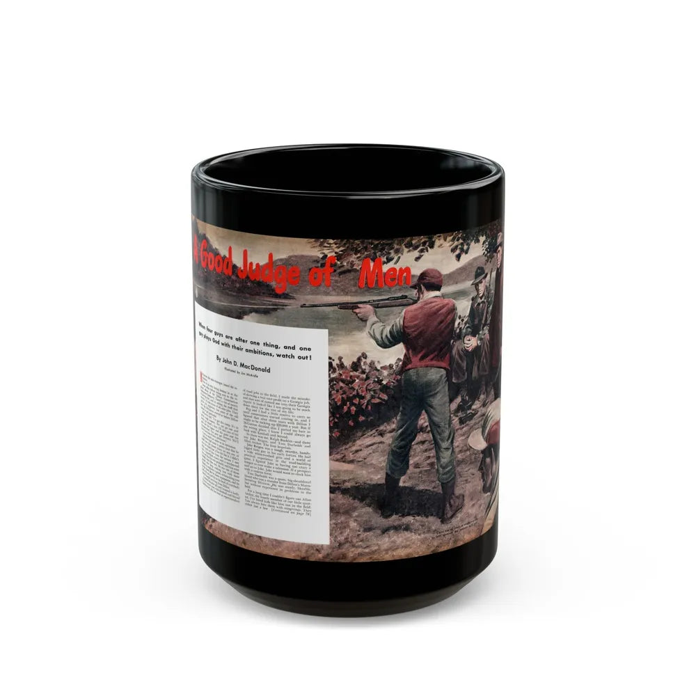 A Good Judge of Men, Cavalier, March 1953 - Black Coffee Mug-15oz-Go Mug Yourself