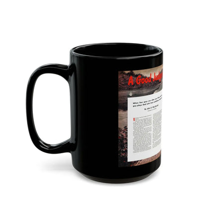 A Good Judge of Men, Cavalier, March 1953 - Black Coffee Mug-Go Mug Yourself