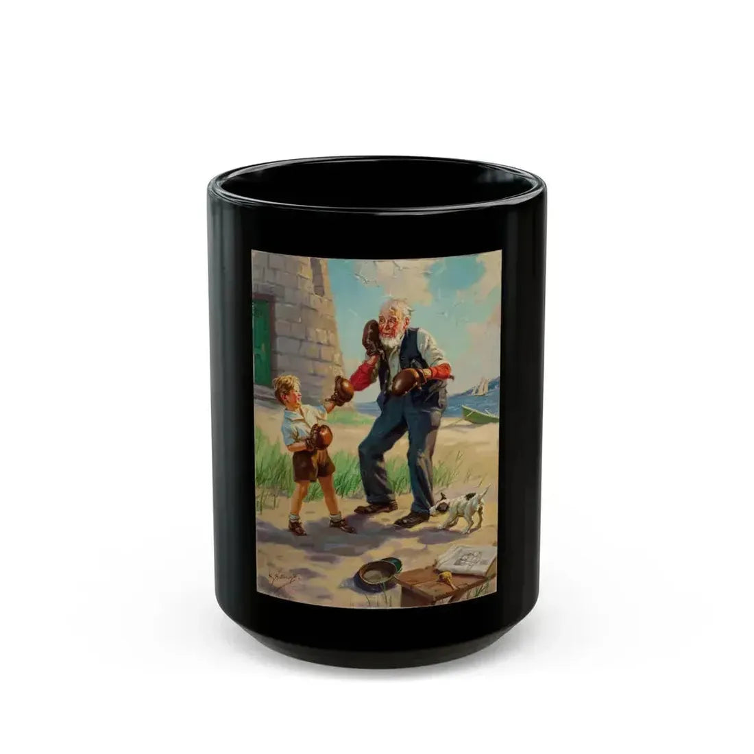 A Good Left Punch - Black Coffee Mug 15oz - Go Mug Yourself