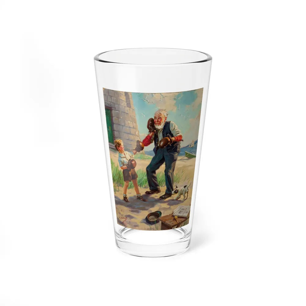 A Good Left Punch (Magazine Illustration) Pint Glass 16oz-16oz-Go Mug Yourself