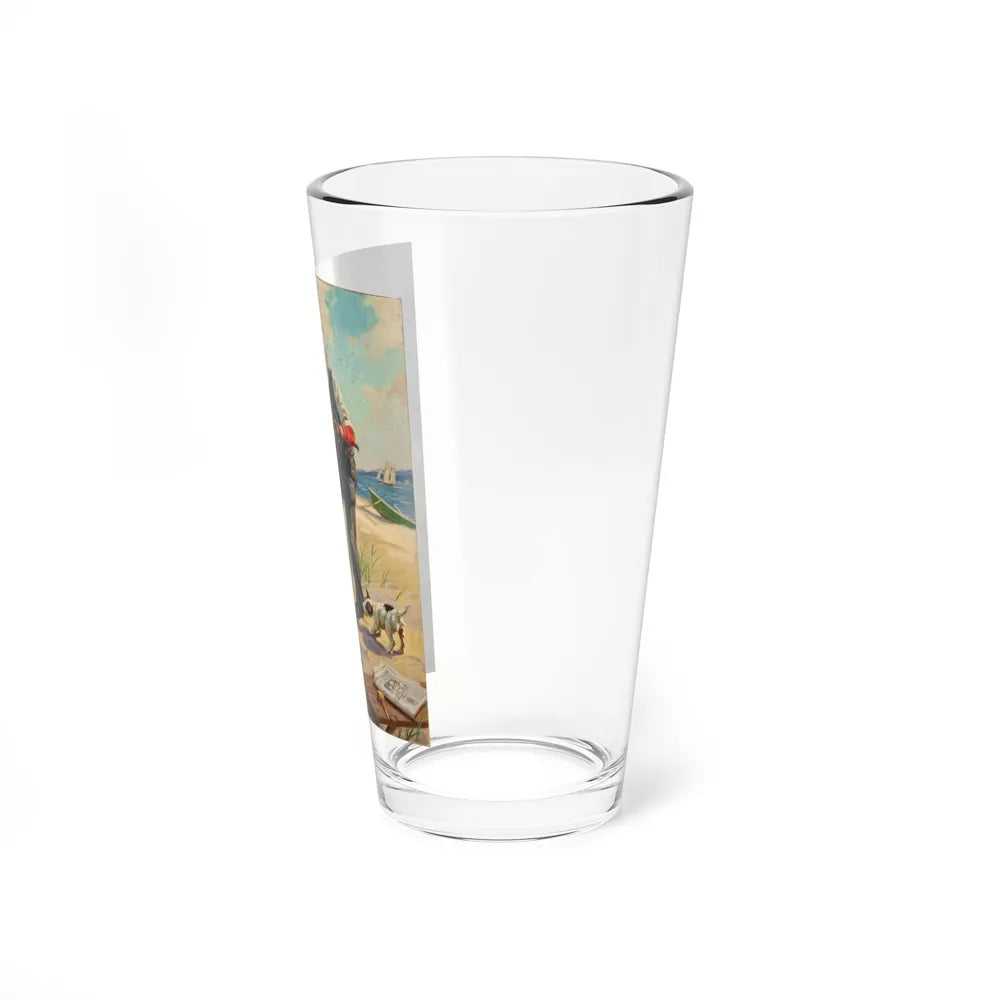 A Good Left Punch (Magazine Illustration) Pint Glass 16oz-Go Mug Yourself