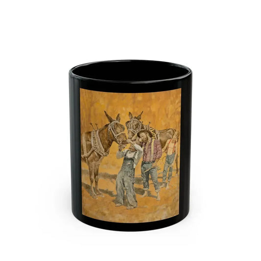 A Good Mule, Children of the Dust interior book illustration - Black Coffee Mug 11oz - Go Mug Yourself