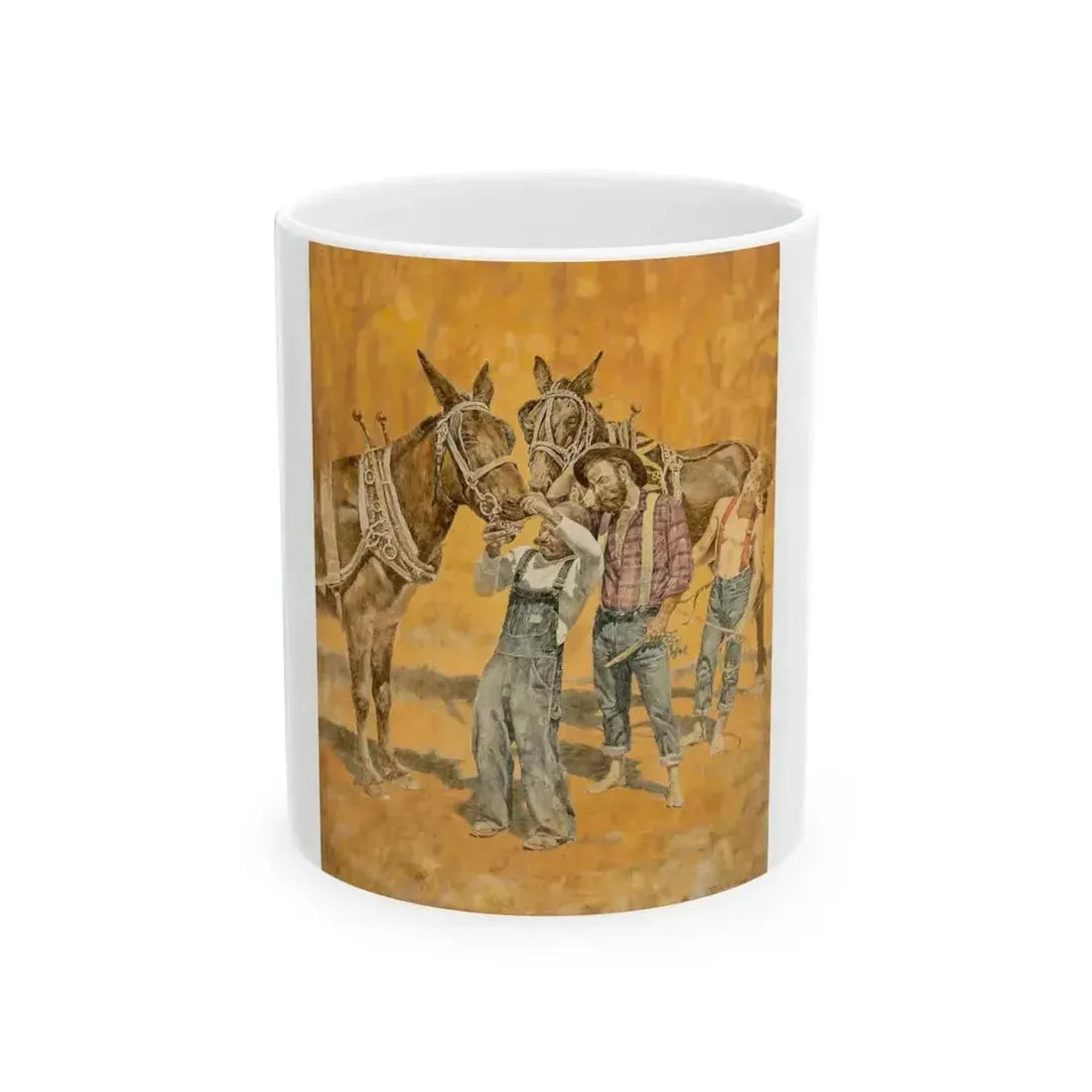 A Good Mule, Children of the Dust interior book illustration - White Coffee Mug 11oz - Go Mug Yourself