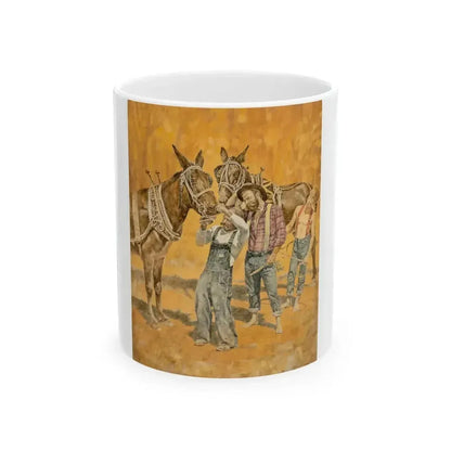 A Good Mule, Children of the Dust interior book illustration - White Coffee Mug 11oz - Go Mug Yourself